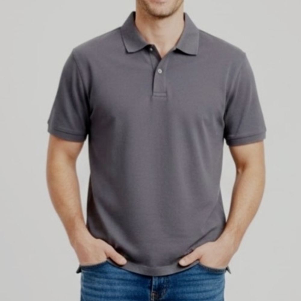 Banana Republic Soft Luxury Touch Men's Grey Polo Shirt - Large